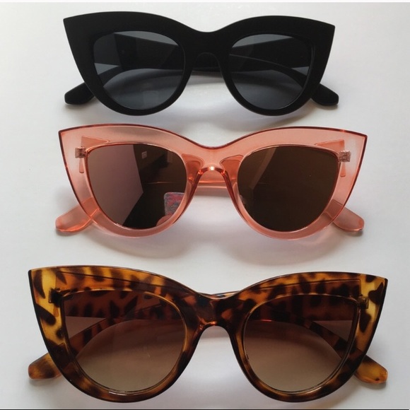 NWT Cat Eye Sunglasses Celebrity Style - Picture 2 of 3